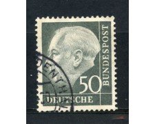 1954 - GERMANIA FEDERALE - 50 p. PRESIDENTE HEUSS - USATO - LOTTO/30786
