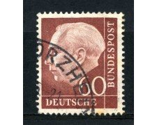 1954 - GERMANIA FEDERALE - 60 p. PRESIDENTE HEUSS - USATO - LOTTO/30787