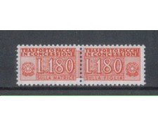 1966 - LOTTO/17409 - REPUBBLICA - 180 LIRE PACCHI CONCESSIONE