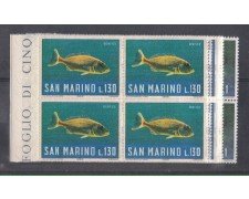 1966 - LOTTO/7904Q - SAN MARINO - FAUNA MARINA - QUARTINE
