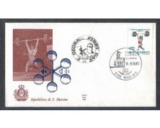 1980 - LOTTO/8009Z - SAN MARINO - SOLLEVAMENTO PESI - FDC