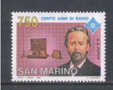 1994 - LOTTO/8142 - SAN MARINO - INVENZIONE DELLA RADIO