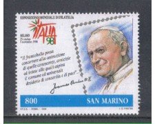 1998 - LOTTO/8198 - SAN MARINO - ITALIA 98 - PAPA