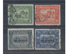 1910 -  LOTTO/ERIT37CPU - ERITREA -  PITTORICA 4v. USATI