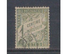 1905 - LOTTO/ 4954T1 - MONACO - 1c. OLIVA SEGNATASSE - USATO