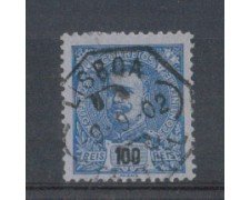 1895 - LOTTO/9652QU - PORTOGALLO - 100r. AZZURRO - USATO