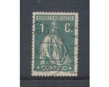 1912 - LOTTO/9660CU - PORTOGALLO - 1c. VERDE CERERE - USATO