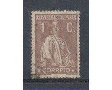 1917 - LOTTO/9666AAU - PORTOGALLO -  1c. GRIGIO LILLA - USATO
