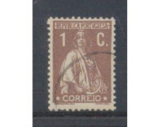 1917 - LOTTO/9666ABU - PORTOGALLO - 1c. GRIGIO LILLA - USATO