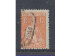 1923 - LOTTO/9669DU - PORTOGALLO - 8c. ARANCIO - USATO