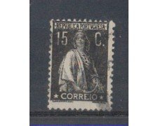 1923 - LOTTO/9669EU - PORTOGALLO - 15c. NERO - USATO