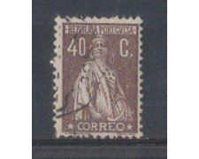 1923 - LOTTO/9669NU - PORTOGALLO - 40c. BRUNO - USATO
