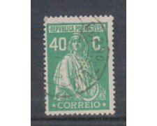 1926 - LOTTO/9679MU - PORTOGALLO - 40c. VERDE - USATO