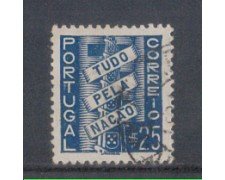 1935 - LOTTO/9696FU - PORTOGALLO - 25c. AZZURRO - USATO