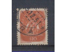 1943 - LOTTO/9711BU - PORTOGALLO - 10c. CARAVELLA - USATO