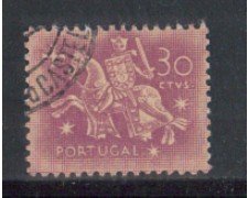 1956 - LOTTO/9757U - PORTOGALLO - 30c. SIGILLO RE DENIS - USATO