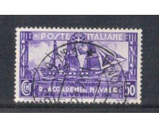 1931 - LOTTO/REG301U - REGNO - 50c. ACCADEMIA NAVALE - USATO