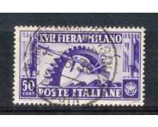 1936 - LOTTO/REG396U - REGNO - 50c. FIERA DI MILANO - USATO