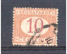 1890 - LOTTO/REGT21U - REGNO - 10c. SEGNATASSE - USATO