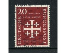 1956 - GERMANIA FEDERALE - 20p. CHIESA EVANGELICA - USATO - LOTTO/11869U