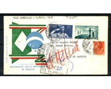 1958 - REPUBBLICA - LOTTO/42272A - VOLO DEL PRESIDENTE GRONCHI IN BRASILE
