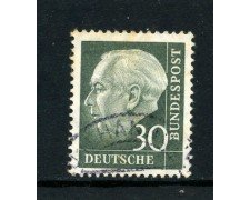 1957 - GERMANIA FEDERALE - 30p. PRESIDENTE HEUSS - USATO - LOTTO/30798U