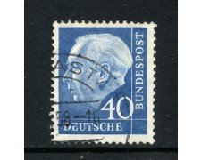 1957 - GERMANIA FEDERALE - 40p. AZZURRO HEUSS - USATO - LOTTO/30800U
