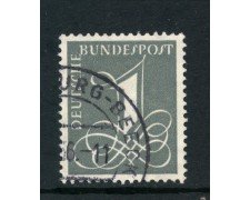 1955 - GERMANIA FEDERALE - CIFRA 1 NEL CENTRO - LOTTO/30792U