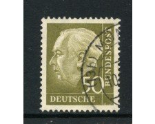 1957 - GERMANIA FEDERALE - 50p. OLIVA  HEUSS - USATO - LOTTO/30802U