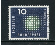 1957 - GERMANIA -  10p. PROPAGANDA PER LA TELEVISIONE - USATO - LOTTO/30815U