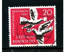 1957 - GERMANIA FEDERALE -  20p. SETTIMANA DELLA LETTERA - USATO - LOTTO/30818U