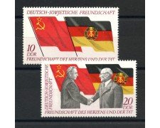 1972 - GERMANIA DDR - AMICIZIA SOVIETICA  2v.- NUOVI - LOTTO/36431