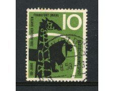 1958 - GERMANIA FEDERALE - 10p. ZOO DI FRANCOFORTE - USATO - LOTTO/30827U