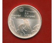 1976 - CANADA OLIMPIADI DI MONTREAL  10$. ARGENTO HOKEY - LOTTO/M31839