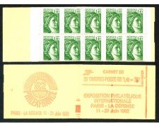 1981 - FRANCIA - LIBRETTO PHILEXFRANCE ROSSO DA 20 FRANCOBOLLI NUOVI  DA 1,40 - LOTTO/30633