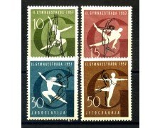 1957 - JUGOSLAVIA - CONCORSO GINNICO 4 v. - NUOVI- LOTTO/33808