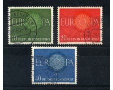 1960 - GERMANIA FEDERALE - EUROPA 3v. - USATI - LOTTO/30855U