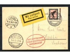 1930 - GERMANIA - LOTTO/42335 - VOLO ZEPPELIN IN GERMANIA  HARTHA
