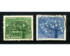1962 - GERMANIA FEDERALE - EUROP 2v. - USATI - LOTTO/30869U