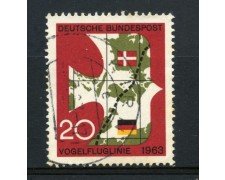 1963 - GERMANIA FEDERALE - 20p. COLLEGAMENTO GERMANIA DANIMARCA - USATO - LOTTO/30877U