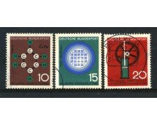 1964 - GERMANIA FEDERALE - PROGRESSI DELLA SCIENZA 3v. - USATI - LOTTO/30886U