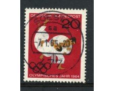1964 - GERMANIA FEDERALE - 20p. OLIMPIADI DI TOKIO - USATO - LOTTO/30888U