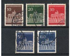 1966 - GERMANIA FEDERALE - PORTA DI BRANDEBURGO 5v. - USATI - LOTTO/30904U