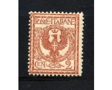 1901 - REGNO - 2 cent. ROSSO BRUNO FLOREALE - NUOVO - LOTTO/30160