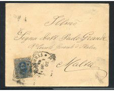 1898 - REGNO - 25 CENT. SU BUSTA PER MALTA - LOTTO/30405