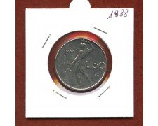 1988 - REPUBBLICA - 50 LIRE VULCANO I° TIPO - LOTTO/M31893