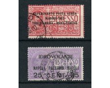 1917 - REGNO -  LOTTO/11298 - POSTA AEREA 25c. e 25 su 40c. PRIMI FRANCOBOLLI - USATI - 