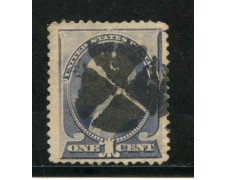 1887/88 - STATI UNITI - 1 cent. BLU E GRIGIO - USATO - LOTTO/28999