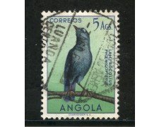 1951 - ANGOLA - 5 Ag. UCCELLI - USATO - LOTTO/29015
