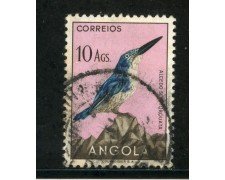 1951 - ANGOLA - 10 Ag. UCCELLI - USATO - LOTTO/29017